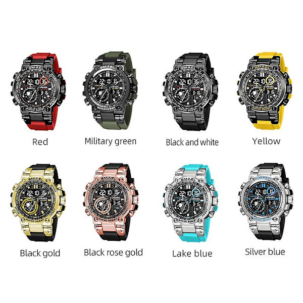 Smael 1803b utomhus vattentät legering watch Army Green