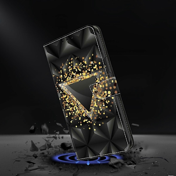 PU læder flip cover til iPhone 16 Plus med ståfunktion Multicolor Style A