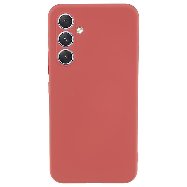 För Samsung Galaxy S23 Fe Fiberfoder Gummibelagt Tpu- cover anti-scratch case Hawthorn Red