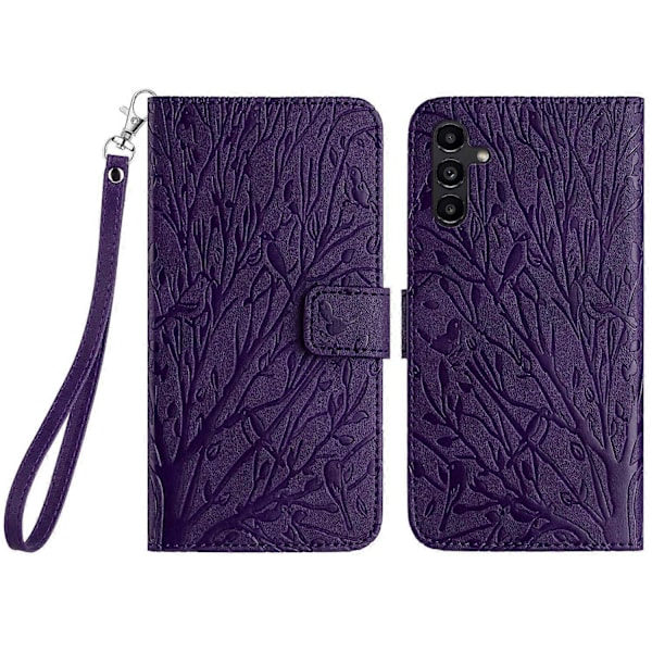 Samsung Galaxy S23 FE Suojakotelo Nahkainen Puhelinkuori Jalustalla ja Lompakolla Multicolor Style D