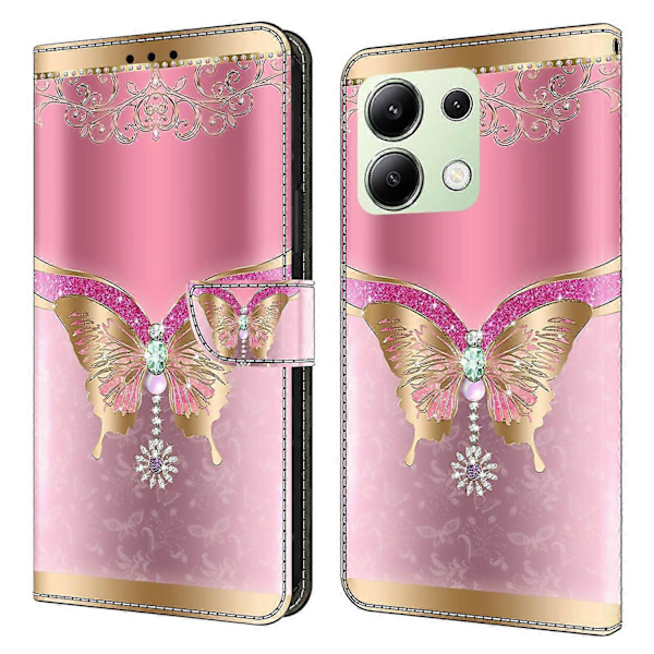 Til Xiaomi Redmi Note 13 4G Wallet Telefon Cover Anti-Fald 3D Mønster Print Læder Flip Cover Multicolor Style A