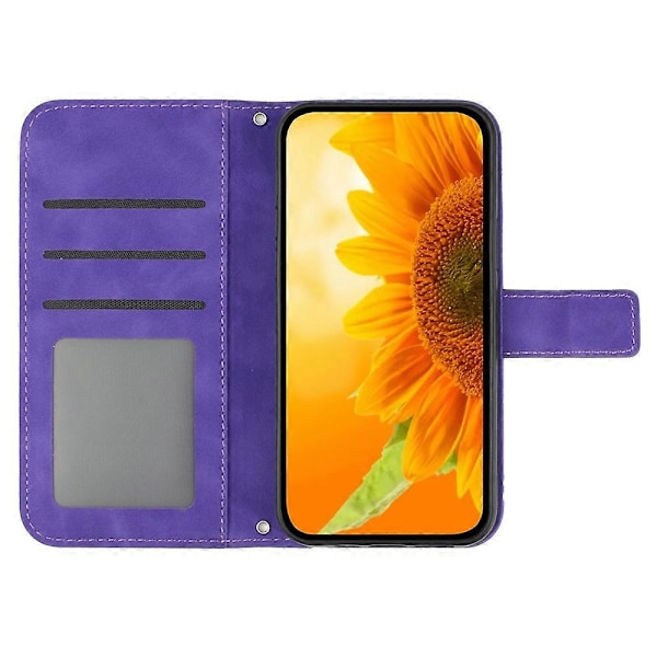 Oppo A79 5G/A2 5G Kotelo PU Nahka Auringonkukka Lompakko Puhelinkotelo Olkahihnalla Multicolor Style I