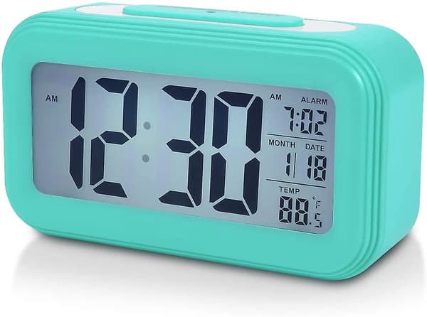 Batteri Digital Väckarklocka För Sovrum, Lcd Display Säng Väckarklocka Med Snooze