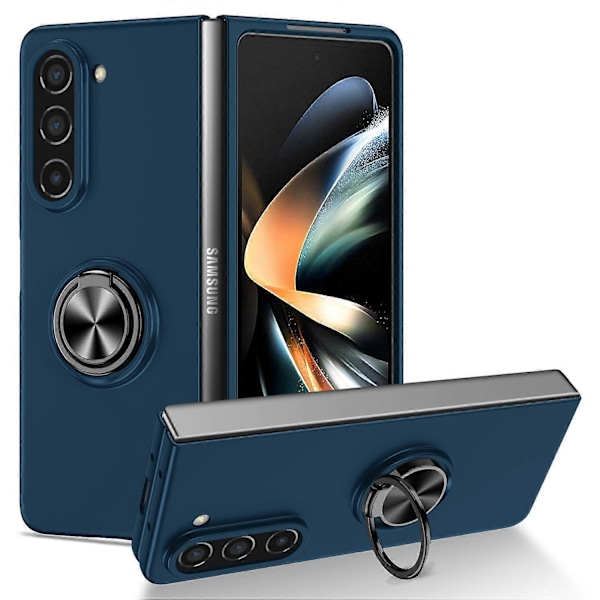 För Samsung Galaxy Z Fold5 5G Ring Kickstand Mobilskal Stöd Bilhållare Hårt PC Skyddande Skal Multicolor Style F