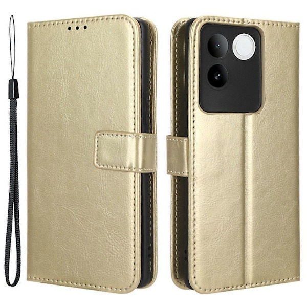 Til vivo S17e 5G Anti-fingeraftryk Telefonetui Wallet PU Læder Mobiltelefon Stand Cover Multicolor Style B