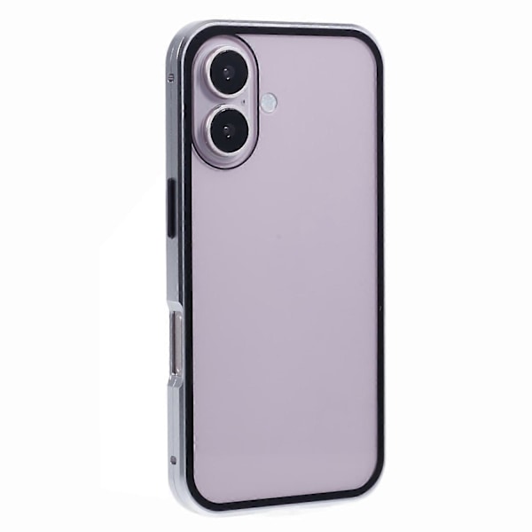 För iPhone 16 Plus Skal Magnetiskt Fullständigt Skydd Transparent Mobilskal - Grön Multicolor Silver