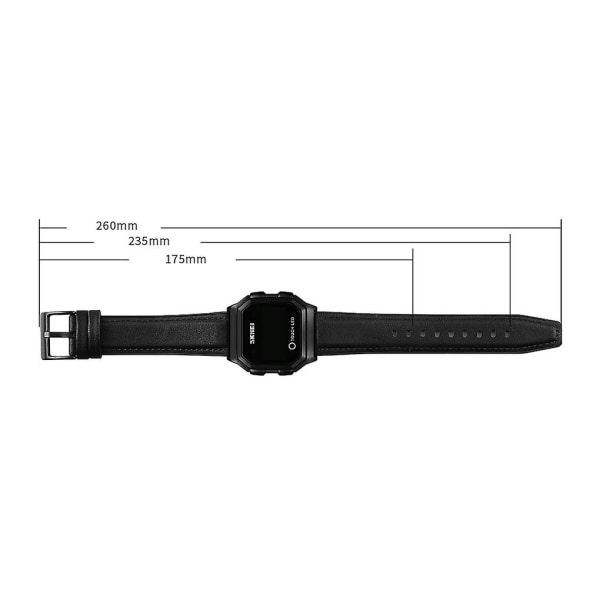Skmei 1650 Läderrem Version Elektronisk watch Läderrem Version Silver