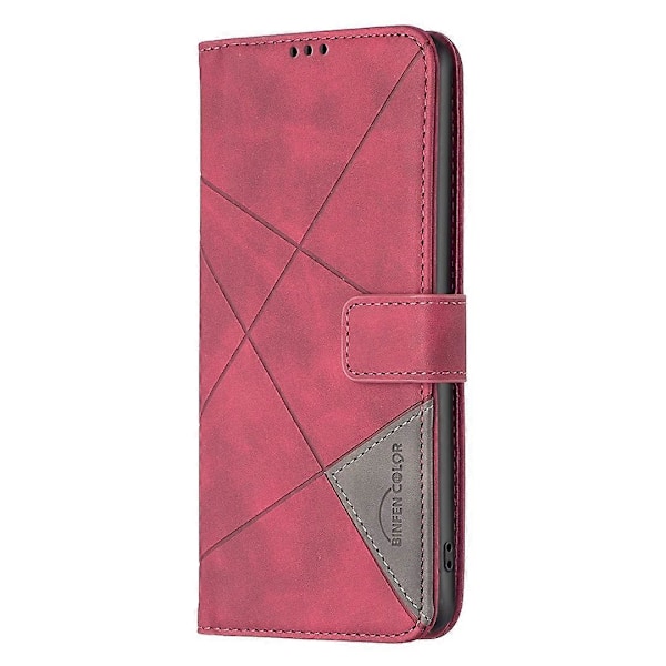 BINFEN COLOR BF05 Til TECNO Pova 5 Pro 5G Etui PU Læder Flip Stand Telefon Cover - Grå Multicolor Red