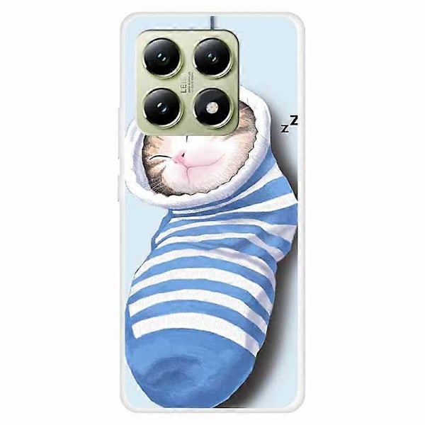 Til Xiaomi 14T Etui TPU Mønsterprint Anti-fald Telefoncover Multicolor Style A