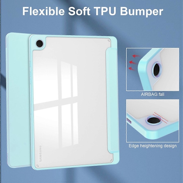 Kirkas takakansi Samsung Galaxy Tab A9+ PU+TPU+Akryyli tablettikotelolle kynäpaikalla Multicolor Style D