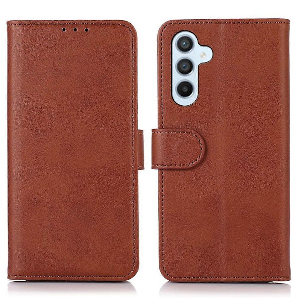 För Samsung Galaxy A15 4G Fodral Kohud Textur Läder Mobiltelefon Ställ Skydd Multicolor Style D