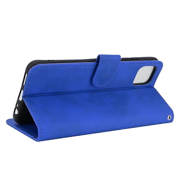 Hud-berøringsfølelse Wallet Stand Læder Flip Case Telefon Cover til Samsung Galaxy A22 5G (EU Version) Multicolor Style C