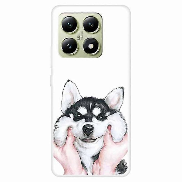 Til Xiaomi 14T TPU Cover Mønsterprint Anti-Drop Telefon Bagcover Multicolor Husky
