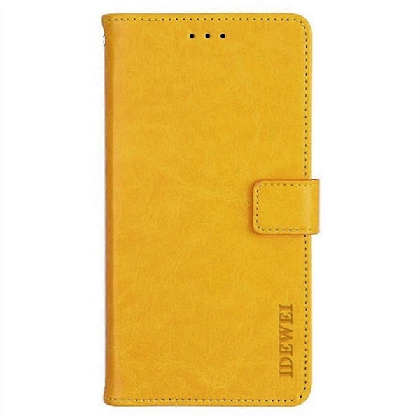 IDEWEI Xiaomi Redmi Note 14 Pro 5G/Poco X7 5G -puhelinlaukku, jossa jalusta, Crazy Horse -kuvioitu nahkainen puhelinkotelo Multicolor Sky Blue