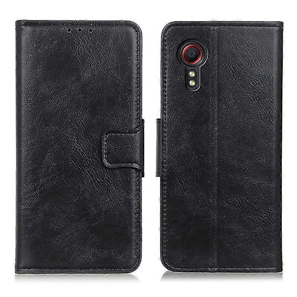 Folio Flip Plånboksdesign PU Läder Ställ Skydd Skal för Samsung Galaxy Xcover 5