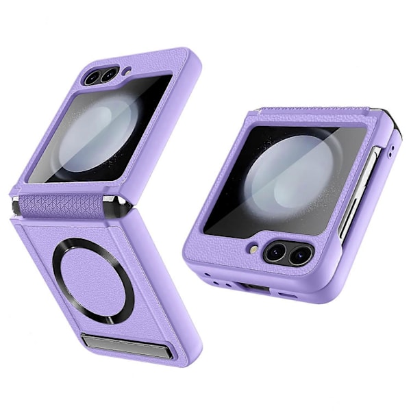 Til Samsung Galaxy Z Flip5 5G Støtteben Cover Hård PC Telefon Cover Kompatibel med MagSafe Multicolor Style B