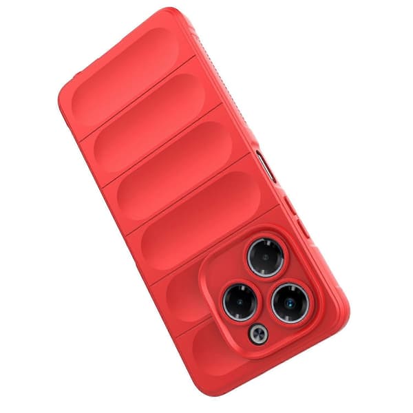 Til Infinix Note 40X 5G Cover Anti-Drop Blød TPU Robust Telefon Bagside - Lysegrå Multicolor Red