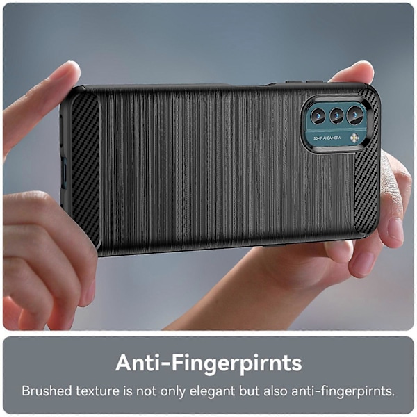Nokia G21/G11 Harjattu Hiilikuitukuvio TPU Takakuori Puhelimen Iskunkestävä Suojus Multicolor Style A