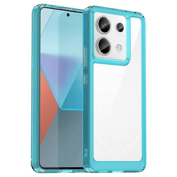 Skal för Xiaomi Redmi Note 13 Pro 5G/Poco X6 5G Mobilskal TPU+Akryl Skyddande Fodral Multicolor Transparent Blue