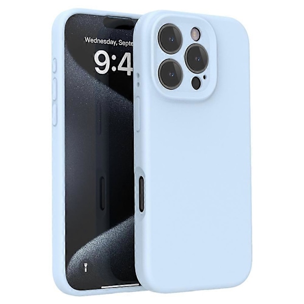 iPhone 16 Pro Max -kotelo PC+nestemäinen silikoni suojapuhelinkuori mikrokuituvuorella Multicolor Style P