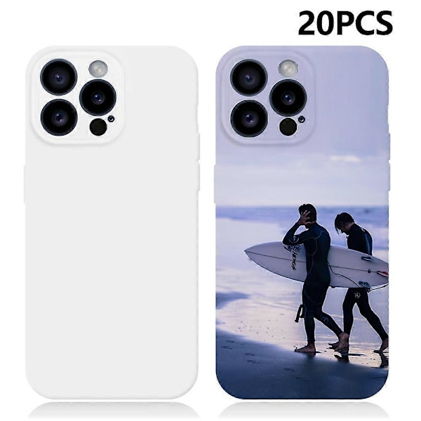 20 st/förpackning för iPhone 15 Pro Max Skal Stöd Värmeöverföring 3D Filmbeläggning Mjukt TPU Telefonskal