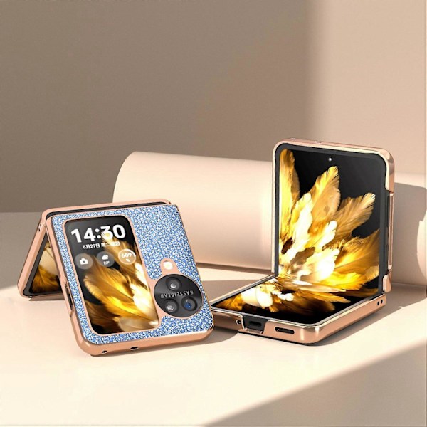 Til Oppo Find N3 Flip 5G Etui Rhinestone Tekstur Elektroplettering Telefoncover Multicolor Style C