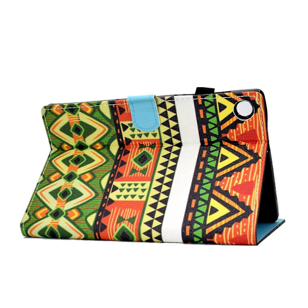 Samsung Galaxy Tab A9+ PU-nahkakotelo, kuvioitu, älykäs tablettisuojus kynätelineellä Multicolor Style F