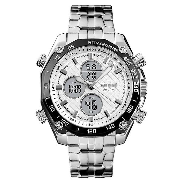Skmei 1302 Mode Män Fritid Watch Silver