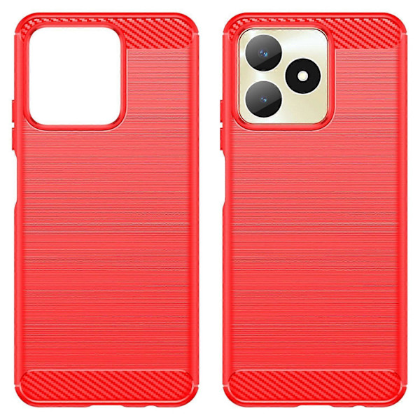 For Realme C53 (Global)/C53 (India)/C51 Deksel Støtsikker TPU Skall Karbonfibertekstur Telefondeksel Multicolor Style C