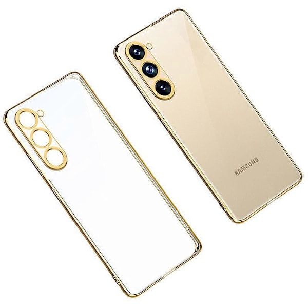 SULADA Transparent Telefonskal för Samsung Galaxy S23+, Rak Kant Elektroplätering Mjukt TPU-skal Multicolor Style C
