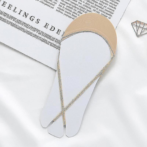 4 par slingback liner damstrumpa Framfot Vadderade tåklädda Low Cut No Show strumpa Skin Color