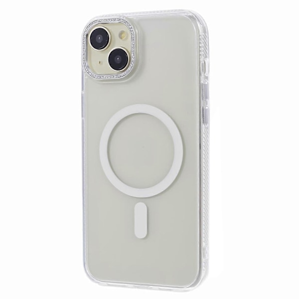 Skal för iPhone 15 Plus Kompatibelt med MagSafe, Magnetisk Ring+TPU+PC+Aluminiumlegeringsskal Multicolor Style C