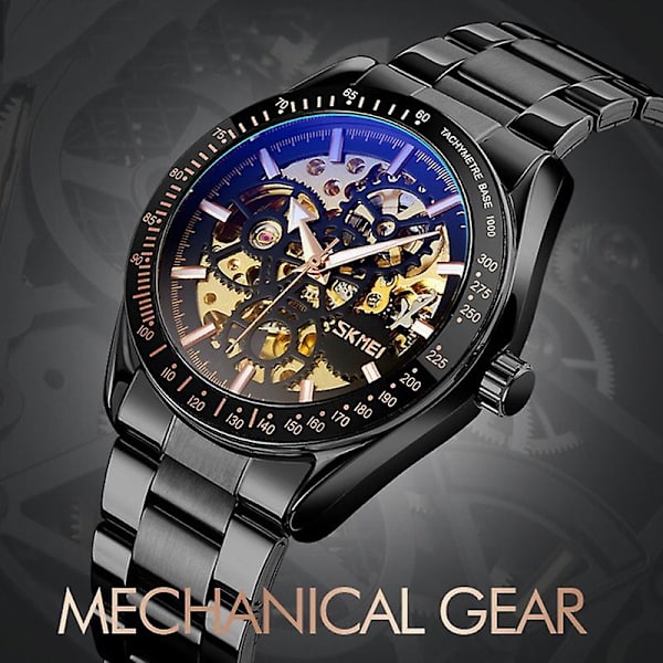 Skmei 9194 Män Automatisk Skelett Mekanisk Watch Silver Not Specified