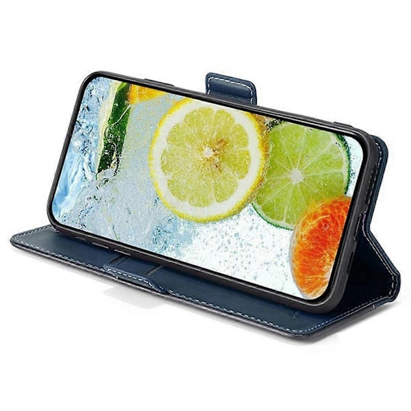Til Oppo A5 Pro 4G/ 5G/ A5 Energy 5G Etui Kontrastfarve Tegnebog Læder Telefoncover Multicolor Blue + Grey