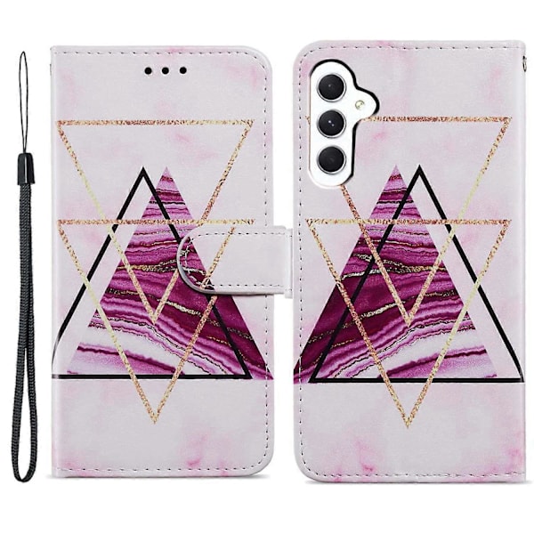 Plånboksfodral för Samsung Galaxy A15 5G PU Läder Mönstertryck Telefonskal Multicolor Style M