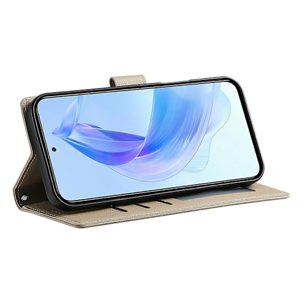 Til Honor 400 5G (Global) Stand Case Litchi Tekstur Læder Wallet Telefon Cover Magnetisk Lukning Multicolor Apricot