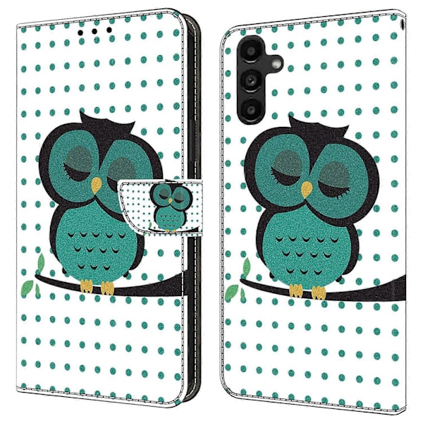 Til Samsung Galaxy A14 5G/A14 4G Etui Anti-Drop Wallet Telefon Etui med Støttefod Multicolor Style I