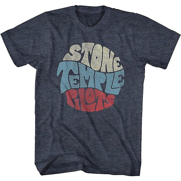 Stone Temple Pilots Rock Band Circle Logo Vuxen kortärmad T-shirt Grafisk T-shirt Navy XL