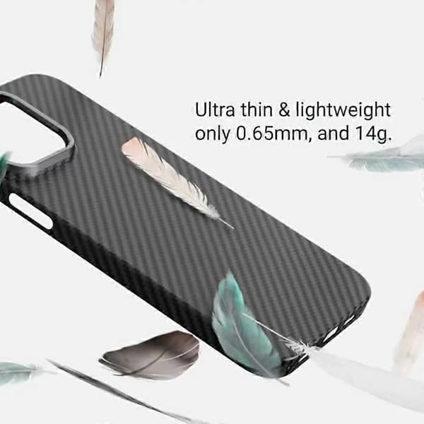 KZDOO iPhone 16 Pro Max -kotelo aramidikuidusta, tukee langatonta latausta- Multicolor Green