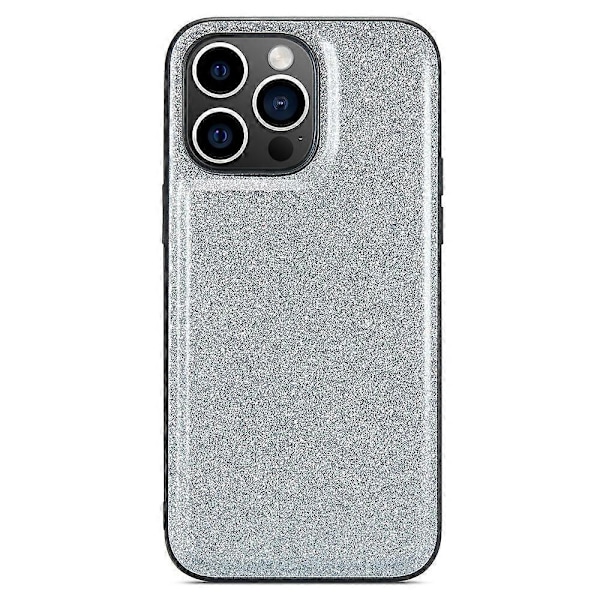 Glitterfodral i PU-läder+PC+TPU med anti-fall för iPhone 15 Pro Max Multicolor Style B