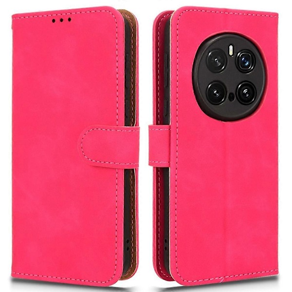 Læderetui til Honor Magic7 Pro 5G, hudvenligt, anti-drop, pung, flip-telefoncover Multicolor Style D