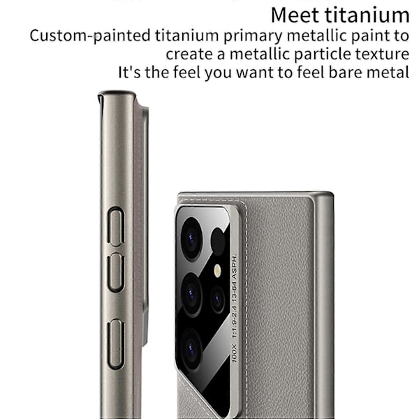 GKK Slankt PU-dækket PC-mobiltelefoncover til Samsung Galaxy S24 Ultra Multicolor Style C