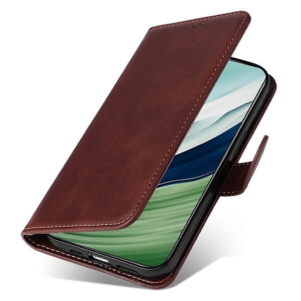 Til Huawei Mate 60 Etui Kalvetekstur Tegnebog Stativ PU Læder Slim-fit Telefoncover Multicolor Style B