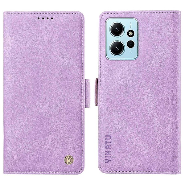 YIKATU YK-005 Til Xiaomi Redmi Note 12 4G Hud-berørings Telefon Cover PU Læder Wallet Stand Shell Multicolor Style B