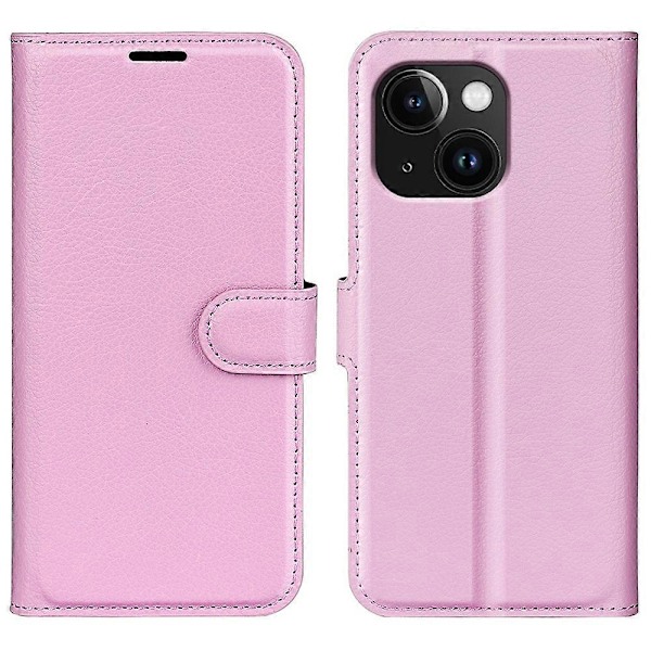 Puhelinlaukku jalustalla iPhone 15 Plus -puhelimelle, PU-nahkainen lompakkokotelo Multicolor Style C