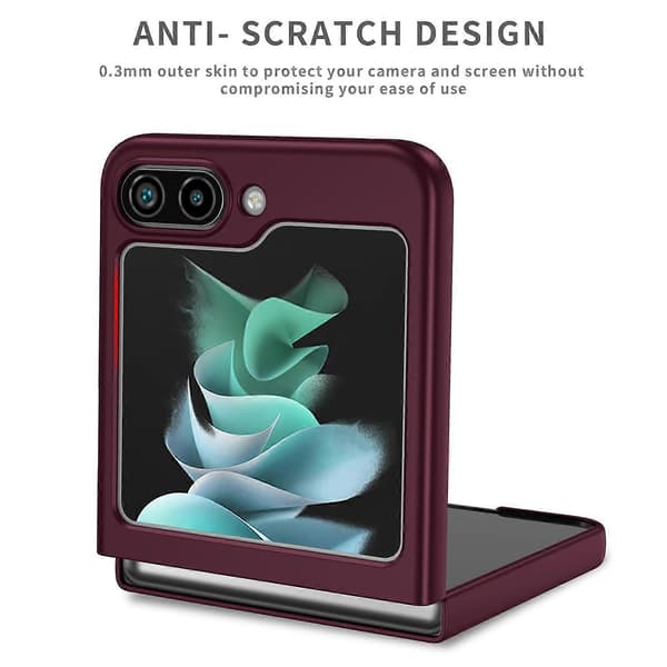 Støtsikkert hardt PC-deksel til Samsung Galaxy Z Flip5 5G, sammenleggbart beskyttelsesdeksel til telefon Multicolor Style E