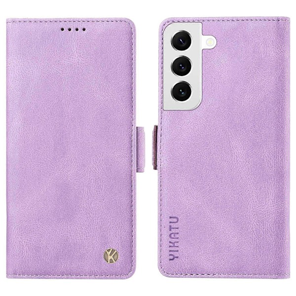 YIKATU YK-005 Til Samsung Galaxy S21 FE 5G Stand Wallet Case Hud-berørings Læder Telefon Cover Multicolor Style B