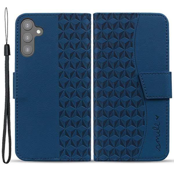 Til Samsung Galaxy A34 5G Etui Rombe Præget PU Læder Telefon Wallet Cover Multicolor Style D