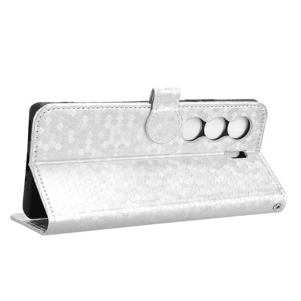 Wallet Case for TECNO Camon 40 4G/40 Pro 5G Dot Pattern Imprint PU Leather Phone Cover Multicolor Silver