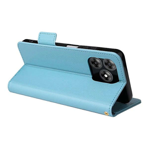 Til Blackview Wave 8C Etui Litchi Tekstur PU Læder Pung Flip Telefon Cover- Multicolor Baby Blue